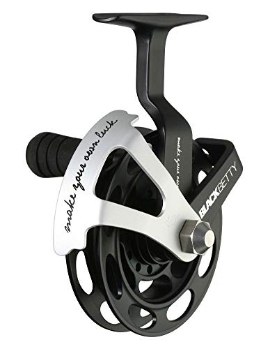 13 FISHING - Black Betty - Inline Ice Fishing Reel - 1:1 Gear Ratio - Left Hand Retrieve + Right Hand Retrieve Interchangeable - BB2015