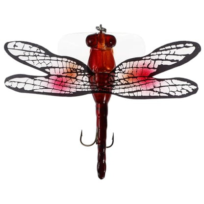 MAGICLULU 1pc Dragonfly Fishing Lure, Topwater Floating Imitation Bait for Bass and Trout, Realistic Dragonfly-Shaped Popper with Hooks, Freshwater Crankbait for Surface Angling