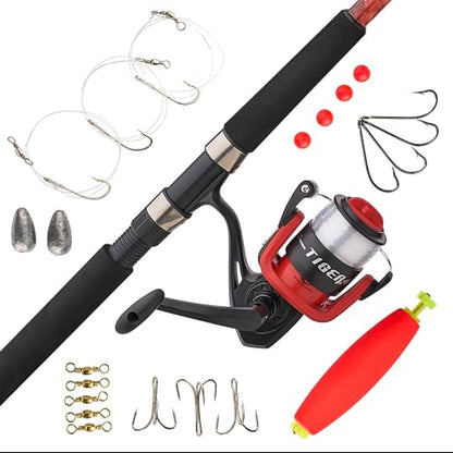 Shakespeare Spinning Reel and Fishing Rod Combo - color: Tiger Catfish Mossy Oak Kit, size: 50 Size Reel - 9' - Medium Heavy - 2pc