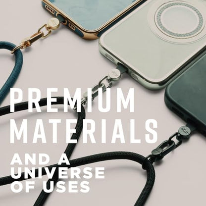 Pilotfish Team Phone Lanyard Strap – Universal Neck & Crossbody Cell Phone Holder, Anti‑Drop, Adjustable for iPhone & Android - color: Gold Buckle/Navy
