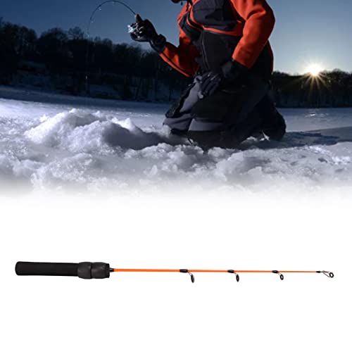 50cm Mini Ice Fishing Rod Short Portable FRP Ice Fishing Pole Portable Fishing Rod with EVA Anti Slip Handle