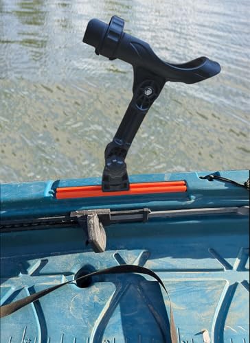 Brocraft Power Lock Rod Holder with Fishing Kayak Track Adaptor/Kayak Track Rod Holder - color: Extender