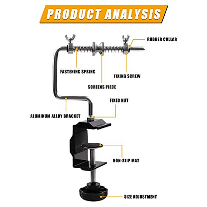 Fishing Line Spooler Winder, Adjustable Fishing Reel Spooler with Clamp Spooling Station for Spinning Casting Reels Winding System Device - style: With Clamp