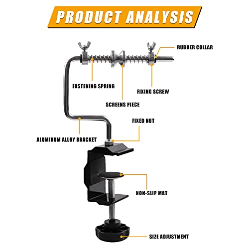 Fishing Line Spooler Winder, Adjustable Fishing Reel Spooler with Clamp Spooling Station for Spinning Casting Reels Winding System Device - style: With Clamp