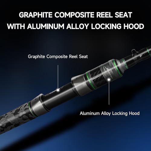 HANDING SINDOREI Heavy Fishing Rod, 2-Piece Heavy Casting & Spinning Rod | Big Game Rod Suitable for Swimbaits Jigs Catfish Musky Striper, Freshwater & Inshore Saltwater - size: 8'0''- Extra Heavy - 30-60LB