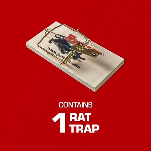 Tomcat Wooden Rat Traps - Disposable Non-Chemical Rat Trap for Homes, Garages and Basements, Single Pack - size: 1-Pack, style: Rat Trap