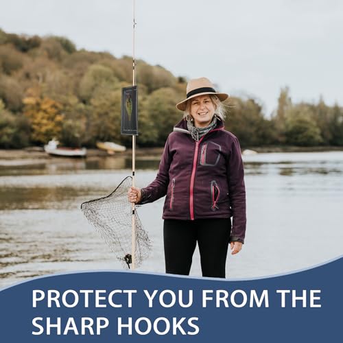 Fishing Lure Covers, 6 Pack Fishing Lure Wraps, PVC Leather Fishing Hook Covers Guard Bait Storage Protector Glove to Keep Fishermen Fishing Safe - size: L, 4.5 * 10.6IN for 6.5-9in Lures