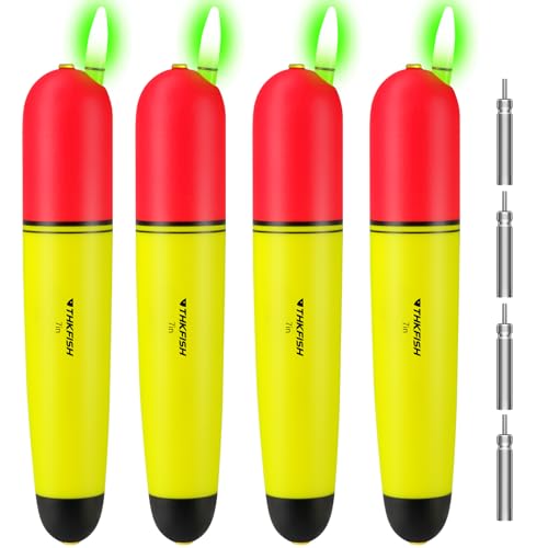 THKFISH Fishing Slip Bobbers, EVA Foam Bobbers Night Fishing Slip Bobbers Slip Corks for Fishing Catfish Bobbers Assortment Freshwater,4in 6in 7in - color: B-7in-floatage-2-4/5oz*4pcs