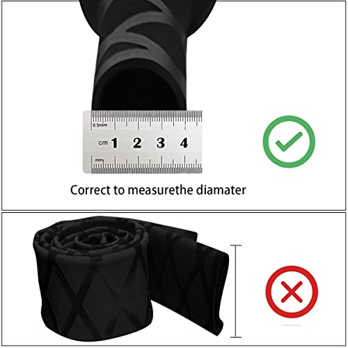 30 mm 35mm 40mm X-Tube Heat Shrink Sleeve Wrap Tubing for Fishing Rod Grips with Non Slip Waterproof and Insulation Lengths Durable Repair 39Inch(1M) - color: 40mm black