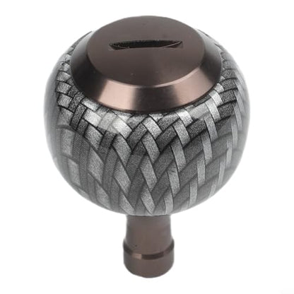 Carbon Fiber Reel Knobs for Daiwa Fuego Reels, Aluminum Spherical Grip Ball Handles with Bearings, Lightweight Fishing Reel Upgrade Parts - color: brown