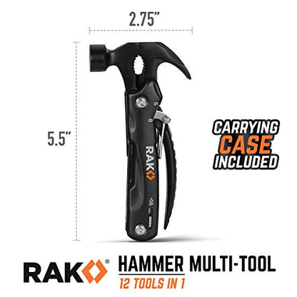 RAK Hammer Multitool BirthdayGifts for Men - Cool Unique Gifts Who Have Everything - Compact DIY Survival Multi Tool - Backpacking & Camping Accessories - Gadget Gifts - size: Pocket Size (1 count), style: Hammer Multitool