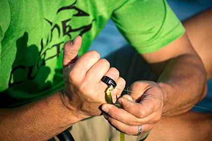 Line Cutterz Rust-Free Patented Ceramic Blade Ring Quick Fishing Line Cutter - color: Green, size: Adjustable, style: Single
