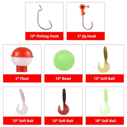 Kids Fishing Rod and Reel Combo, 47in/59inTelescopic Fishing Pole Portable Fishing Kits Lightweight with Fishing Lures Fishing Lines Fishing Hooks - color: Blue, size: 1.2m
