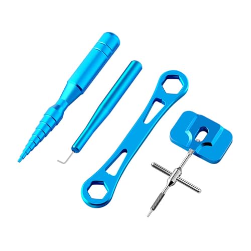 Professional Fishing Reel Maintenance Tool Set Aluminum Alloy for Fishing Reel Baitcasting Reel and Round Reel Repair - color: Blue