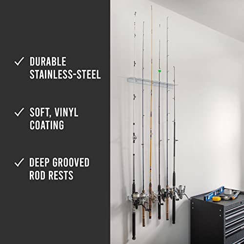Coldcreek Outfitters Universal Fishing Rod Rack, Fishing Gear, Fishing Accessories, Rod Holder, Pole Storage, Wall Mount, Cieling Mount, 24" L x 3" W x 3" H