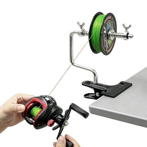 Fishing Line Spooler, Reel Winder Spooling Station for Spinning & Baitcasting Reels, Adjustable Anti-Twist & Snarl-preventing Design, Fits Multiple Line Spool Sizes
