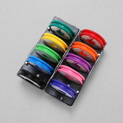 Happyyami Fishing Line Storage Box Spool Holder Portable Fishing Wheel Organizer Fishing Hook Holder Silicone Holder Fishing Tools Fishing Leader Storage Reel Fishing Supplies Abs