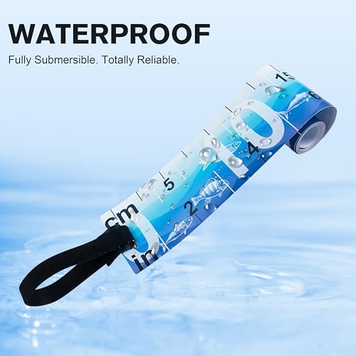 OROOTL Fish Ruler Fishing Measuring Tape, 2 Packs 36in/90cm Folding Fishing Ruler with Storage Strap Portable Roll Up Waterproof Fish Tape Measure Tool