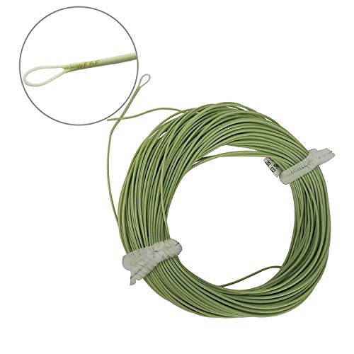 Aventik Fly Fishing Line Float Weight Forward Fly Line Fishing Trout Line Exposed Loop - color: Grass green, size: WF-4F