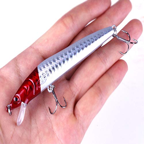 Fishing Lures Kit Minnow Popper Crank Baits Freshwater Bass Fishing Baits Set - color: DYP15PCSA