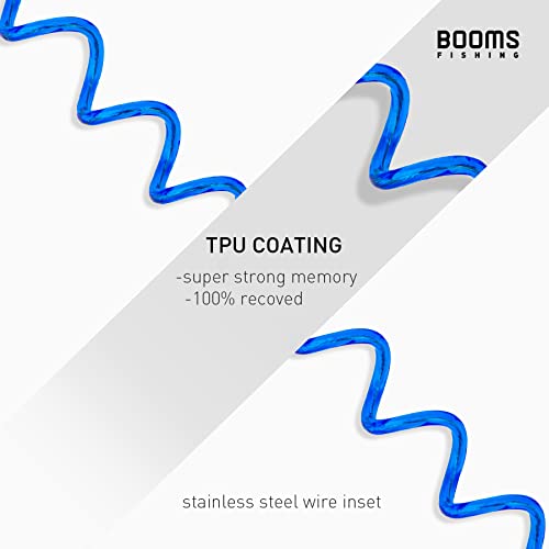 Booms Fishing T01 Coiled Lanyards for Fishing Rods and Fly Fishing Nets - color: Blue, 3pcs