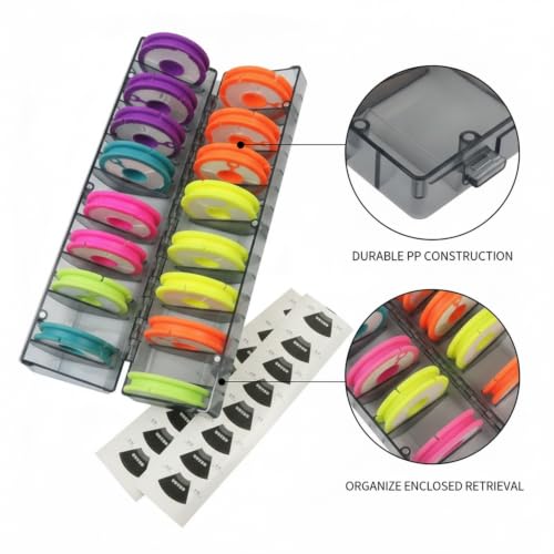 Fishing Line Spool Storage Box, Durable PP Plastic Organizer for Tackle Boxes, Keeps Spools Secure and Tangle-Free - size: 10.24 x 2.95 x 1.18 in