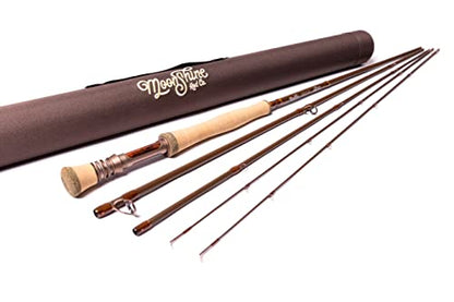 Moonshine Rod Company Fast Action Fly Fishing Rod – Carbon Fiber Graphite Rod with Zippered Travel Case – Drifter II, Vesper, Epiphany ESN, Outcast, Phantom & Rambler Series - 2WT up to 12WT Rods - size: 7WT- 10', style: Trout Fishing