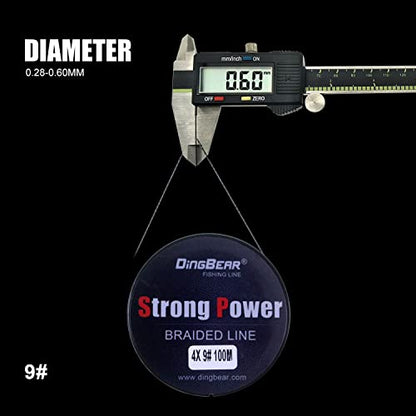 437Yd-5000Yd Super Strong Pull Generic Braided Fishing Line Fish ing Lines FishLines FishingLine - color: Black, size: 437Yd/ 400m 65LB/0.37mm