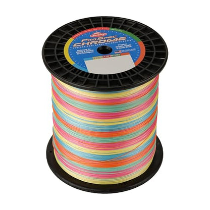 Berkley ProSpec Chrome Braided Fishing Line, 5-Color Metered, 65 lb | 29.4 kg, 3500 yd | 3200 m, Suitable for Saltwater Environments