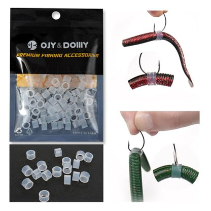 Wacky Worm O-Rings (180/150/120 Packs) – Heavy-Duty Silicone Senko Bait Protector (Only Kit Includes Tool) | Prevents Bass from Ripping Soft Plastics | Fits All Senko Worms (Small/Medium/Large) - color: Small (fits 3"-5") - Ring Only