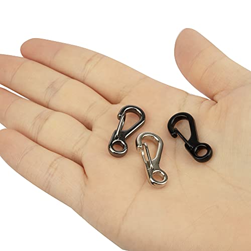 SWATOM Small Mini Carabiner Clip Tiny Spring Snap Hook Keychains Micro Carabiners for Paracord EDC Alloy Key Rings Outdoor Hiking Fishing Camping Backpack Accessories