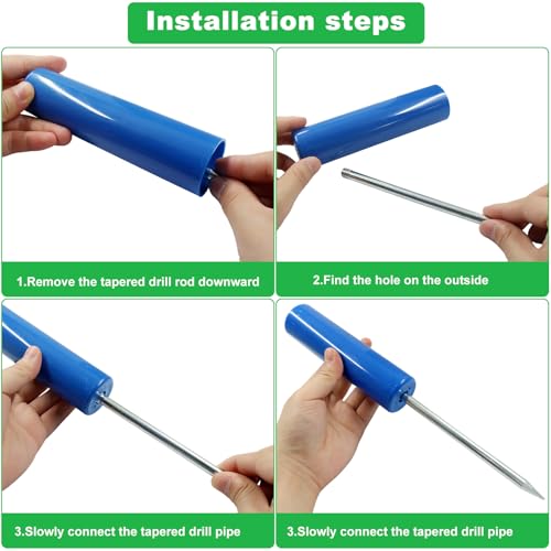 Murtenze Fishing Rod Holder, Reinforced PVC Fishing Pole Holders Ground Free Alarm Bells, Support Stand for Bank Fishing/Beach Anglers - color: Blue