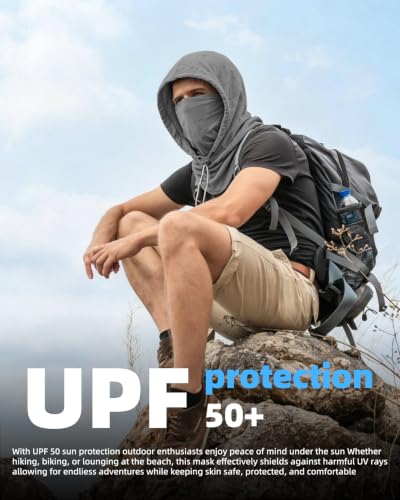 Cooling Breathable Balaclava Mask Sun UV Protection Sun Face Shield for Men Women Fishing Cycling Motorcycle Skiing Hiking - color: Dark Gray