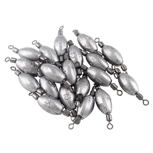 Hitefu Fish Weight Sinkers, Inline Weights Lead Fishing Weights Trolling Sinkers, Egg Sinkers for Bottom Fishing (3/8, 1/2, 3/4oz) - size: 1/2oz (Pack of 2)