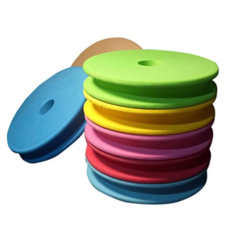 SEWACC Fishing Line Spool Holder 10 Pack Foam Winding Plates Large 3.74 X 3.74 X 0.59 in Line Storage for Separating Different Diameter Fishing Wire Outdoor Accessory