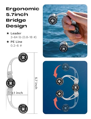 HOOK-EZE FG Knot Tying Tool and PR Knot Tying Tool Combo, Fishing Knot Tying Toool for Braid to Leader, Offshore Saltwater and Freshwater Gear