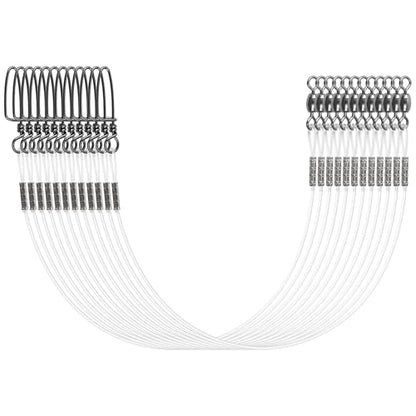 Fishing Leaders Fishing Fluorocarbon Wire Leader Line with Crane Swivels and Snap 20-50LB Fluorocarbon Leader Connector Tackle Lures Rigs or Hooks Fishing Leader Line for Saltwater Freshwater - size: 30lb-9" 12pcs
