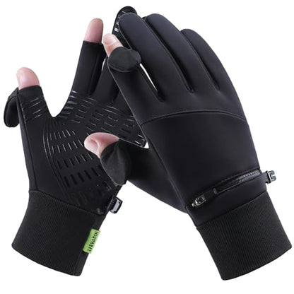 Winter Gloves for Men Women Waterproof Glove,Touchscreen Gloves Thermal Snow Gloves for Running Cycling - size: Large