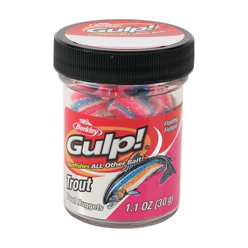 Berkley Gulp! Trout Nuggets Dough Bait, Scented and Flavored Soft Bait for Freshwater Fishing, Designed to Attract Trout, High Visibility - color: Bomb Pop