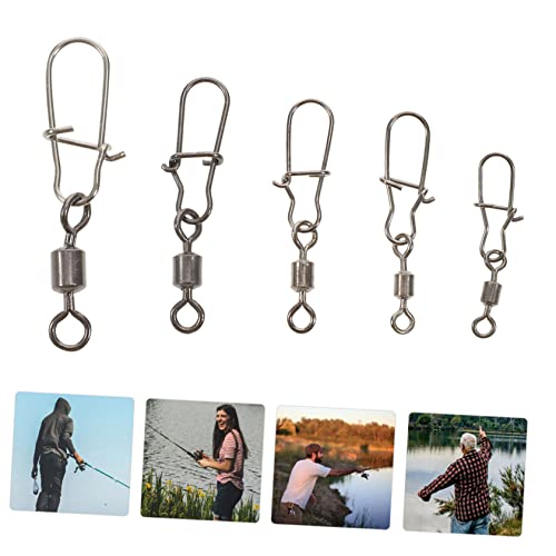 Snap Swivels Connector for Saltwater Freshwater Fishing Durable Tackle Accessories Strong Tensile