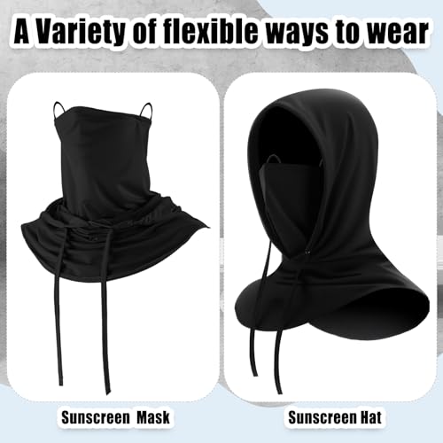 Frienda 6/9/12 Pcs Balaclava Ski Mask UV Protection Hood Breathable Full Head Mask Face Cover for Men Women Cycling Fishing - color: Black
