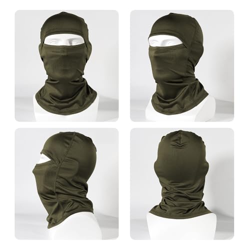3-6Pcs Balaclava Face Mask, Ski Mask for Men Women, Lightweight UV Protection Hood Breathable Cycling Fish - color: 6pcs-6black-a