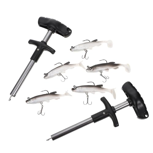 POPETPOP 7pcs Fishing Hook Remover Tool Set Ergonomic Grip Lifelike Fishing Lures for Freshwater and