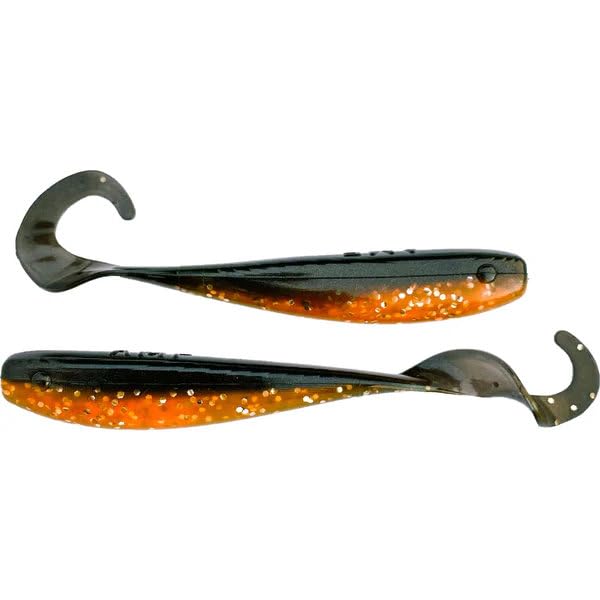 A.M. Fishing Curly Tail Jerkshad 4 Inch Soft Baits Garlic Infused,– 8 Pack – Saltwater & Freshwater Fishing Lures for Bass, Redfish, Snook, and Trout - color: Texas Broach