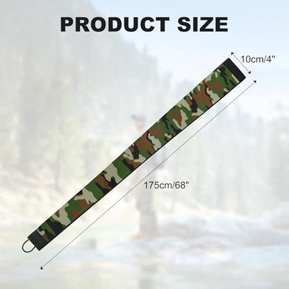 Neoprene Camo Fishing Rod Sleeves,Fishing Pole Sleeves,Fishing Rod Socks | UV Resistance,Puncture Resistant, Protect Casting, Spinning, Trolling Fishing Rods, Storage, tangled-free,75in,68in,60in - color: 2-Deep Green Camo, size: 69"