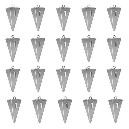 Pyramid Sinkers Fishing Weights, Saltwater Fishing Sinkers for Surf Fishing Gear Tackle - 1oz, 2oz, 3oz - style: 1/2 Ounce-15pcs