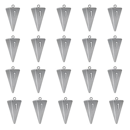 Pyramid Sinkers Fishing Weights, Saltwater Fishing Sinkers for Surf Fishing Gear Tackle - 1oz, 2oz, 3oz - style: 1/2 Ounce-15pcs
