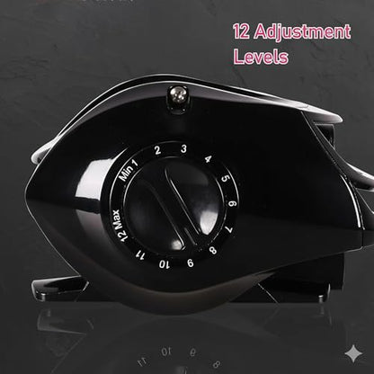 Metal + Nylon Baitcasting Reel - 7.2:1 High-Speed, Metal Spool, Dual Magnetic Brake, 8kg Drag, Long-Casting Anti-Backlash Lure Reel for Bass & Multi-Species Fishing - color: Black