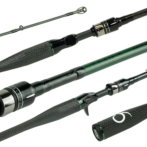 6th Sense – Team 6 Fishing Rod – Bass Fishing Casting & Spinning Rods – Lightweight Sensitivity with Carbon Fiber Handle - size: 6'10" Medium Heavy - Moderate Fast, style: Casting