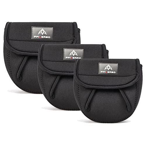 3Pcs Fishing Spinning Reel Covers Bag Baitcasting Trolling Fishing Reel Protective Case Pouch Sleeve Gloves Fishing Bags Fits 1000-8000 Series Reel 3Size (3Pack 3szie) - color: 3Pack 3szie